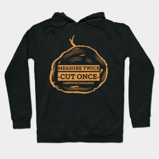 Measure Twice Cut Once Carpenter Excellence Hoodie